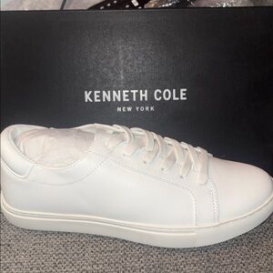 Kenneth Cole White Leather Sneakers